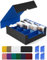 ZLCA Trading Card Storage Box, Commander Card Deck Case Holds 2400+ Cards, MTG Deck Box with 4 Stoppers, Magic Card Organizer for TCG PTCG Cards(Black& Blue)