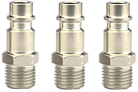 NIYATA Raccord Rapide Air Comprimé 1/4,Raccord Air Comprimé,Raccord Pneumatique Européen G1/4,Connecteur à Dents Externes pour Pistolet,Souffleur de Poussière,Outils Pneumatiques