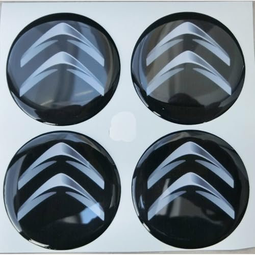 WQIUTT 4 Pièces Auto Cache Moyeux pour Citröen 50 mm Roue Centrale Couvercle Moyeu Central Jante Couvre Centre Capuchons Roues Enjoliveurs
