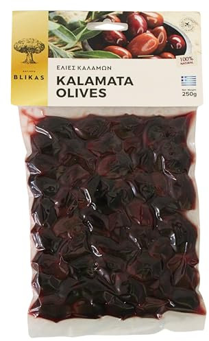 Blikas Kalamata Aceitunas Negras Griegas, Paquete de 2 x 250 g (Total: 500 g)