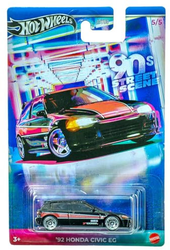Hot Wheels 92 Honda Civic EG 1:64 Maßstab, Sport-Modellauto für Kinder (unisex)