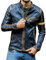 Giacca in Pelle Scamosciata Disponibile nelle Taglie Grandi di Montone Biker Ecopelle Leather Giubbotto Uomo Blauer Giacca da Lavoro Uomo Autunno Giacca Vintage Uomo MotoGiubbotto Chiodo Uomo