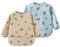 Wisebom Lätzchen zum Abstillen mit Langen Ärmeln, 2Pcs Wasserdichtes und Leicht zu Reinigen Lätzchen mit Tasche & BLW Baby Lätzchen Ärmellätzchen für Babys Kleinkinder 6-36 Monate