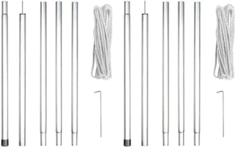 Perel Stangenset für sonnensegel mit abspannseil, 2,5 m, 57 x 6 x 8 cm, Silber, GSSK1 (Packung mit 2)