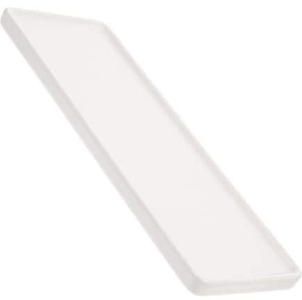 ROMISBABA Keramik Tablett Rechteckig Weiß Groß Dekoratives Schmuck Kosmetik Organizer Badezimmer Vanity Ablage Leicht zu Reinigen Stilvoll für Bad und Wohnraum