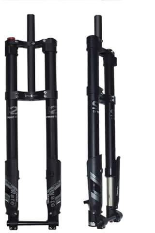 HZXQCVB Forcella A Sospensione Rovesciata 26 27,5 29'' Forcella Pneumatica DH Doppia Spalla Forcella Anteriore MTB Escursione 160mm Ritorno Regolabile Perno Passante(15x110mm)