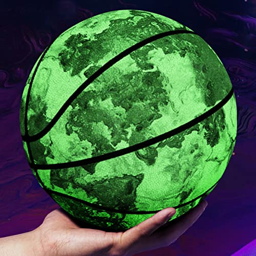 Aramox Leuchtender Basketball, PU-Material, Night Game Dye Light Up Basketball, Größe 7 für und Erwachsene