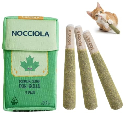 Nocciola Jouet pour Chat avec Herbe à Chat 100% pour Jeux Chat | Jouet Chat Interactif en pluche Toucher Doux et Anti-anxiété pour Chat et Chaton, Stimule La Prédation, Occupe Votre Chat