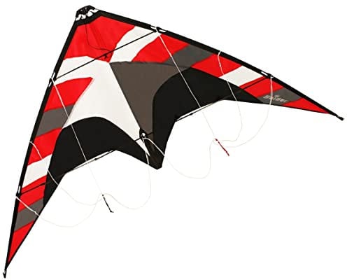 CIM Lenkdrachen - Spider red - für Kinder ab 8 Jahren - Abmessung: 145x78cm - inkl. Steuerleinen mit Gurtschlaufen