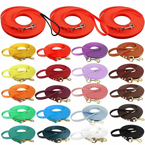 bio-leine 5m Schleppleine aus Biothane - 9 bis 19mm breit I Leine für kleine Hunde 29 Farben - schmutz- und Wasserabweisende Hundeleine I individuell anpassbar