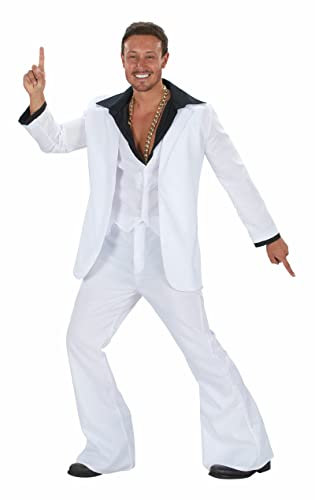 ORION COSTUMES Herren Disco Fieber 70er Jahre Musik Party Weißer Anzug Kostüme