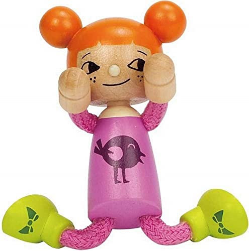Hape Bambola di legno Figlia Piccola con arti flessibili | Bambina casa delle bambole per gioco di ruolo dai 3 anni