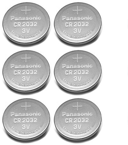 Panasonic CR2032 Lot de 6 Piles Bouton au Lithium 3 V