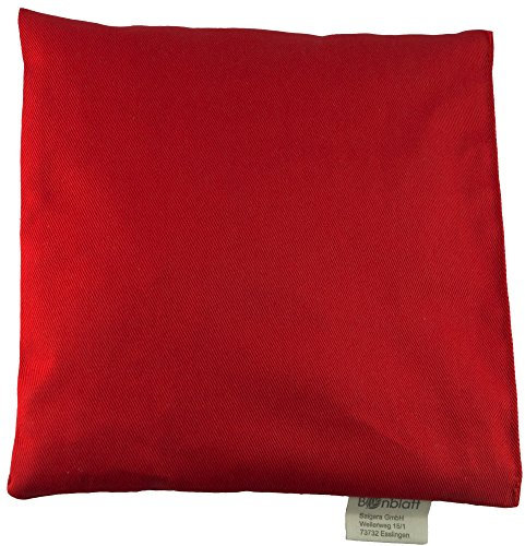 Bonblatt® Bio Kirschkernkissen | trockene Wärmflasche | ökologisch + nachhaltig | Naturprodukt in Spitzenqualität | Wärmekissen, Körnerkissen f. Erwachsene, Babys, Kinder & Tiere (350g, 19x19 cm, rot)