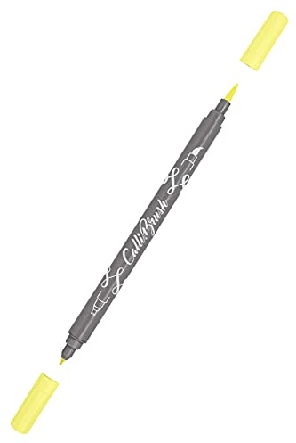 ONLINE Calli.Brush Pen mit Double-Tip, Pinsel- und Kalligraphie-Spitze, Handlettering Brush-Pens in verschiedenen Farben, bunte Bullet-Journal Stifte für Kalligrafie, Aquarell, Farbe: Vanille