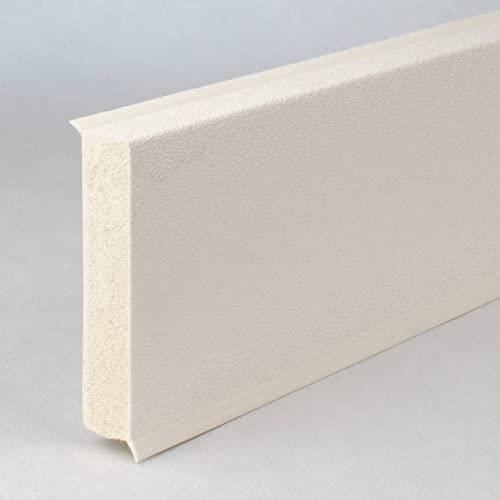 10 Meter Fußleisten | Sockelleisten 60 x 12 mm10650-0101 aus PVC Hartschaum | Kunststoff-Leiste Weiß | Weiße Sockelleiste
