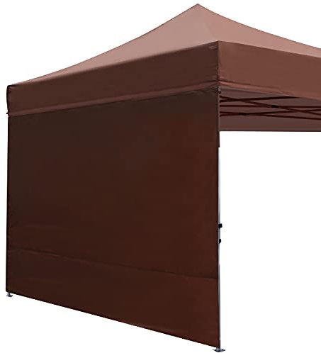 ABCCANOPY Toldo instantáneo para Carpa para Fiestas, 304 x 304 cm, Solo Lateral, sin Marco y Superior, marrón