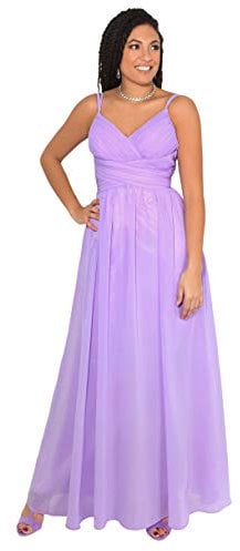 KRISP Vestido Mujer Fiesta Largo Talla Grande Hombro Descubierto Invitada Boda Dama, Lila (4364), 44 EU (16 UK), 4364-LIL-16