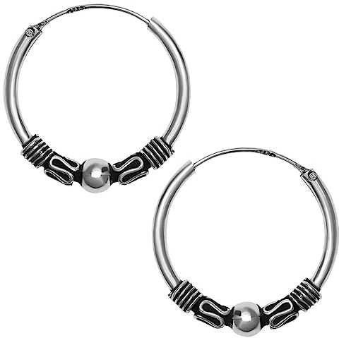 Soul-Cats© 1 Paar Bali Creolen aus 925 Sterling Silber