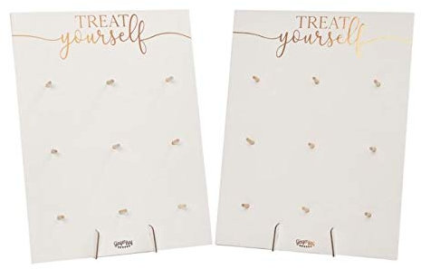 2 x Donut Wand Roségold 'Treat Yourself' aus Pappe | Donut Tafel Candy Bar Hochzeit
