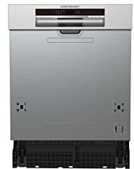 Cookology CSID601SS 60cm Wide Full Size Semi Integrated Dishwasher with 7 Wash Cylces including ECO mode, 13 Place Settings - Stainless Steel Fascia