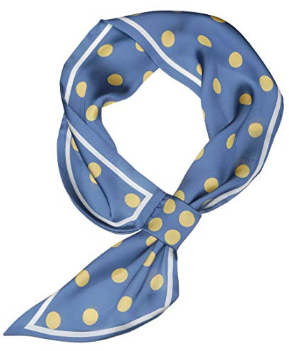 sourcing map Damen Bevel Kleiner dünner Schräge Halstücher Doppelseitiges Polka Dots Schal Halstuch
