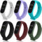 Wanme 6 Piezas Correa Compatible con Xiaomi Mi Band 4 Xiaomi Mi Band 3 Pulseras Reloj Silicona Banda Original para Xiaomi Mi Smart Band 4 Recambio Correa (No Host) ((6 Colores-B))
