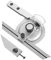 1 x abgeschrägter Winkelmesser 360 Grad 3 Winkelmesser Nonius abgeschrägter Winkelmesser mit Lupe