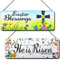 He is Risen Schild 2 Stück Ostern Hängende Tür Dekorationen Holz Ostern Dekor Holz Ostern Türhänger Ostern Religiöse Zeichen Ostern Segen Holz Hängende Tafel für Zuhause Haustür Wand Dekor