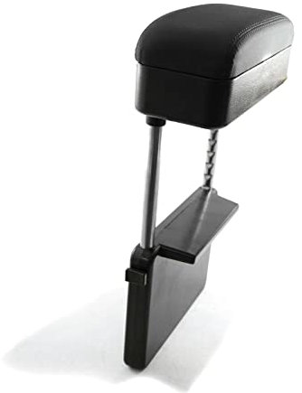 Armrest Universal Arm Rest Centre Console Box Storage Box Organizer Adjustable Height with Black Leather