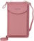 RRANCharltu Portefeuille Femme Sac à Bandoulière pour Téléphone Portable Femmes Cuir PU Porte Monnaie Pochette Porte Carte (Rose Foncé)