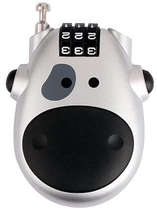 FIYSON Fahrradschloss Kabelschloss mit 3 Zahlenscheiben Koffer Reise-Sicherheits-Zahlenschloss mit ausziehbarem 80-cm-Drahtseil Sicherheitsstufe sehr hoch für Fahrräder, Motorrädern, Gepäck (Silber)