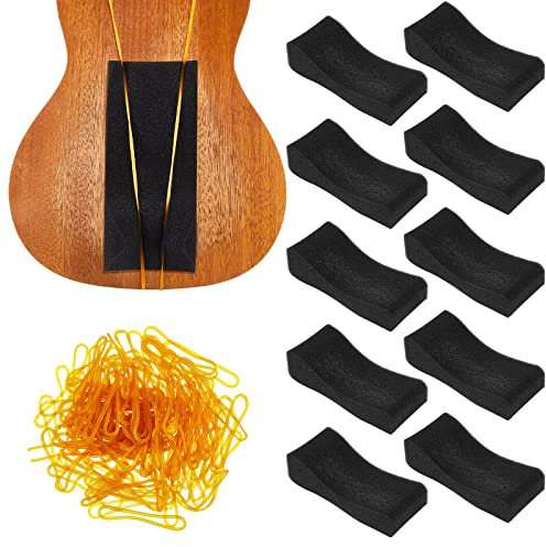 Yeshone 10 Stück Kinder Violine Schulterstütze Schwamm Schaumstoff Violine Schulterpolster Kinder Weiche Violine Schwamm mit Gummibändern für Hochzeit Konzerte Party, 3/4-1/2