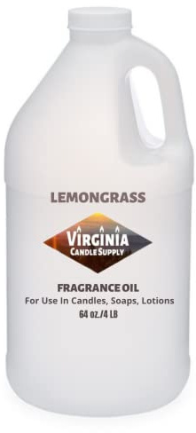 Lemongrass Fragrance Oil (64 oz Jug) for Candle Making, Soap Making, Tart Making, Room Sprays, Lotions, Car Fresheners, Slime, Bath Bombs, Warmers…