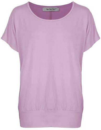 Van Der Rich ® - Tshirt Kurzam Rundhalsausschnitt Sommer- Damen (Rosa, M)