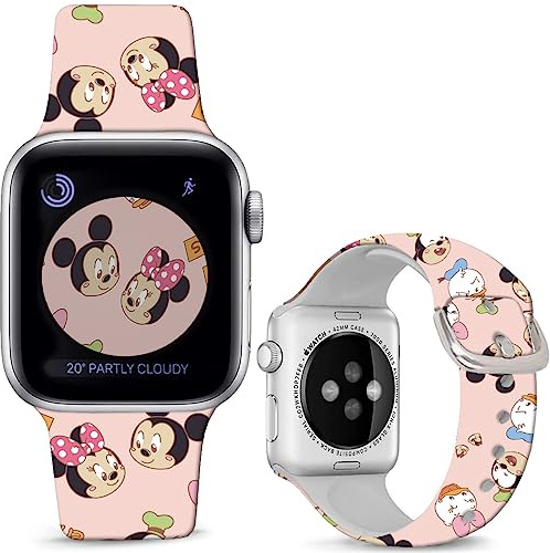 Leotop Kompatibel mit Apple Watch Band MiQi Maus Donald Duck 49mm 45mm 44mm 42mm,Soft Silikon Magic Fancy Sport Armband Kompatibel mit iWatch Ultra Serie 9 8 7 6 5 4 3 2 1 SE/SE 2 für Kinder Frauen.