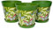 Hum Flowerpots set of 3 plastic, indoor/outdoor plant pots 25cm without drainage holes, and 3 saucers (Green Butterfly Palms)