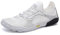 Teechodina Unisex Traillaufschuhe Herren Damen Wanderschuhe Barfußschuhe Laufschuhe Knit Sneaker Fitnessschuhe Fivefinger Zehenschuhe, Weiß AB, 39