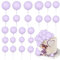 Gyufise 30Pcs Balls Cake Toppers Ball Cake Picks Foam Ball Shaped Cupcake Toppers Mini Balloons Baby Shower Cake Decorations for Wedding Enaggement Bridal Shower Birthday Party Supplies Light Purple