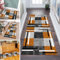 QQrunner Patchwork Läufer Flur Küche Teppich rutschfest 40x350CM Küchenteppich Grau Orange Waschbar Meterware Schlafzimmer Korridor Teppichläufer Lang, Länge Anpassbare, 40-120cm Breit