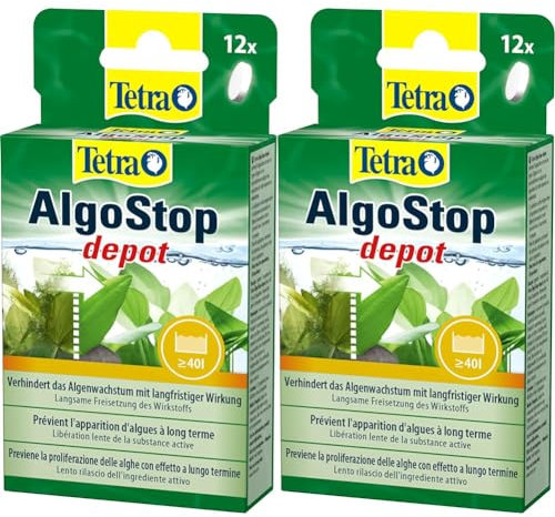 Tetra AlgoStop Depot - formstabile Tabletten zur langfristigen Vorbeugung von Algen in Aquarien ab 40 L, 12 Tabletten (Packung mit 2)