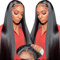 13x4 HD Lace Front Wig Glueless Human Hair Pre-Plucked,16 Inch Wear And Go Glueless Wig,Brazilian Virgin Hair,180% Density Human Hair for Black Women,Straight Wigs with Baby Hair