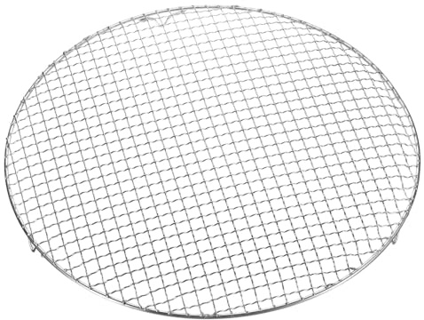 sourcing map Round Cooking Rack 16-inch 201 Stainless Steel Cross Wire Barbecue Grill Net with 20mm Legs for Cooking Baking Steaming BBQ