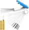 Carburetor Cleaning Kit, 4 Set Carbon Dirt Jet Remove Cleaner with Stainless Steel 13 Cleaning Wires Set, 5 Nylon Brushes, 10 Cleaning Needles, Sharp Pick for Motorcycle, Carburetor