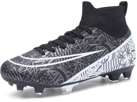 RDYLBU Botas de fútbol para hombre Madame, Negro , 44 EU