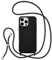 ZTOFERA Crossbody Lanyard Case for iPhone 16 Pro, Liquid Silicone Protective Phone Case with Strap Adjustable Neck Cord Necklace Soft Cover for iPhone 16 Pro, Black