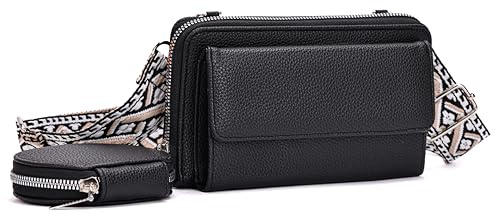 ZMDB Sac à Bandoulière pour Téléphone Portable pour Femme, Petit Sac à Main avec Bandoulière Réglable Femme en Cuir PU, Pochette Sacoche Femme avec Fentes pour Cartes & Porte-monnaie