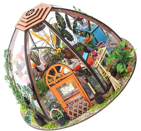 Vaguelly 1 Set Cottage Serra Mini Serra Giocattolo Mini Puzzle Per I Bambini Piccolo Modello Di Casa Kit 3D Modello Giocattolo Casa Delle Bambole In Miniatura 3D Puzzle Giocattoli