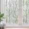 dktie Fenster-Sichtschutzfolie, statisch haftende Fensterfolie, ohne Klebstoff, mattierte Fensterfolie, Pflanzen, Fensteraufkleber, für Zuhause, Badezimmer, Schlafzimmer 44.5x200cm Schwarz & Grau