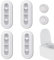 4 Pcs Set Toilet Seat Rubber Bumpers, Push On Toilet Seat Bumpers, Toilet Seat Bumper Replacement Set, Toilet Seat Plugs for Toilet Seats and Most Toilet Seat Models (with 2 Top Lid Pad,Grey)